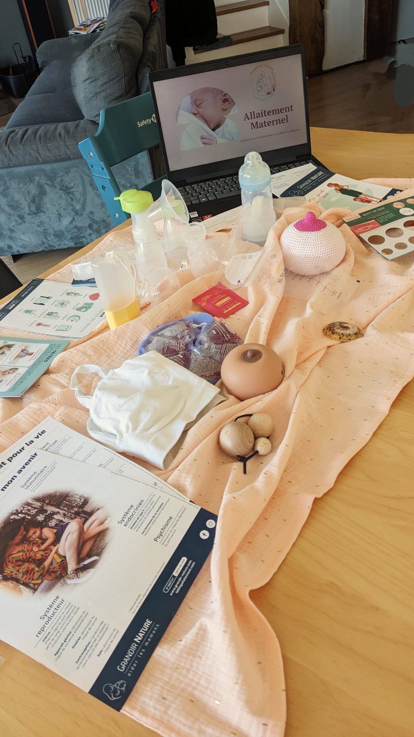 Matériel pédagogique et supports de l’atelier allaitement